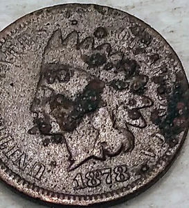 1878 Indian Head Cent Penny 1C - Grade - G/VG - #12948 - Picture 1 of 7