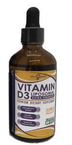 Vitamin D3 Drops: Liposomal Vitamin D Liquid Supplement for Men & Women, 100ml - Picture 1 of 6