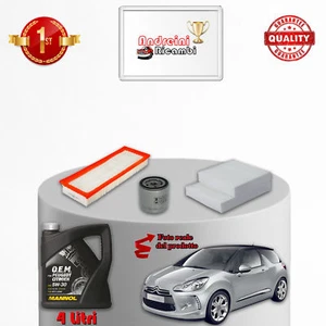 KIT TAGLIANDO FILTRI E OLIO CITROEN DS3 1.2 81KW 110CV 2016 -> - Imagen 1 de 2