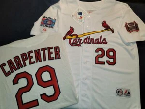 11025 St Louis Cardinals CHRIS CARPENTER 2006 World Series Baseball Jersey WHITE - Picture 1 of 1