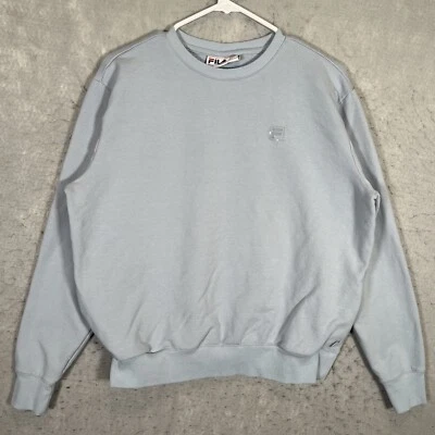 *A1 Fila Sweater Womens Large Light Blue Pullover Crewneck Sweatshirt - Image 1 of 4