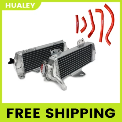 Aluminio para Kawasaki KDX200 KDX220 KDX220R 1998 1997-2006 radiador + manguera roja Foto 1 de 4