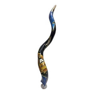 Vendita per shofar corno polacco yemenita 46" dipinto leone Kudu di Giuda Israele - Foto 1 di 9