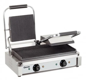 Bartscher Elektro-Doppel-Kontaktgrill, Grillplatten gerillt - A150671 - Bild 1 von 2