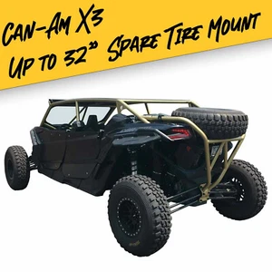 **50 Caliber Racing Spare Tire Mount for Can-Am X3 2/4 Seater up to 32" Tire** - Picture 1 of 10