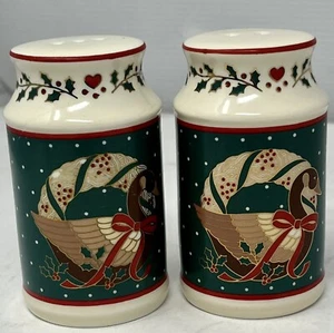 Set of Christmas Goose Salt and Pepper Shakers Made By Hallmark Cards, Inc. - Picture 1 of 4