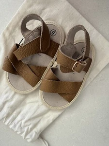 Baby Girl Mahli Label | Nomad Sandals Tan | Size 5 Toddler Hard Sole BNIB - Picture 1 of 5