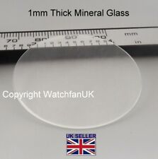 1mm Thick Flat Mineral Watch Crystal Lens Glass 17mm-40mm Fits Seiko Citizen etc