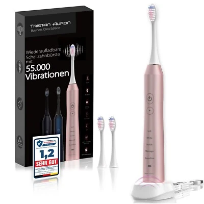 Tristan Auron 55000 Vibrationen Elektrische Zahnbürste Schallzahnbürste Pink