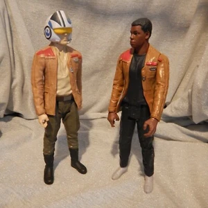 Star Wars The Force Awakens Lot~ Finn & Poe Dameron ~ 12" Action Figures Disney  - Picture 1 of 8