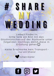 #ShareMyWedding Luftballonkarten Ballonflugkarten Ballonkarten für Social Media - Bild 1 von 4