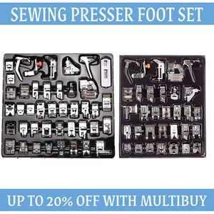 32/42pcs Professional Sewing Machine Foot Feet Presser Snap Low Shank Set Kit - Picture 1 of 15