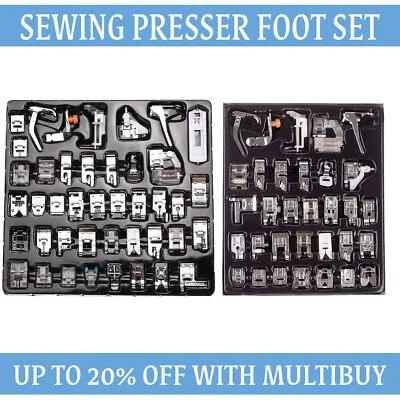 32/42pcs Professional Sewing Machine Foot Feet Presser Snap Low Shank Set Kit - Image 1 of 4