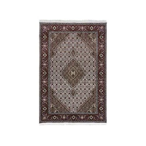 4'1"x6'2" Tebraz Mahi Wool & Silk Fish Medallion Design Hand Knotted Rug R63344 - Picture 1 of 8