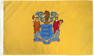 New Jersey Flagge 3x5 Fuß Hausflagge US-Staatsflagge NJ Flagge - Bild 1 von 2