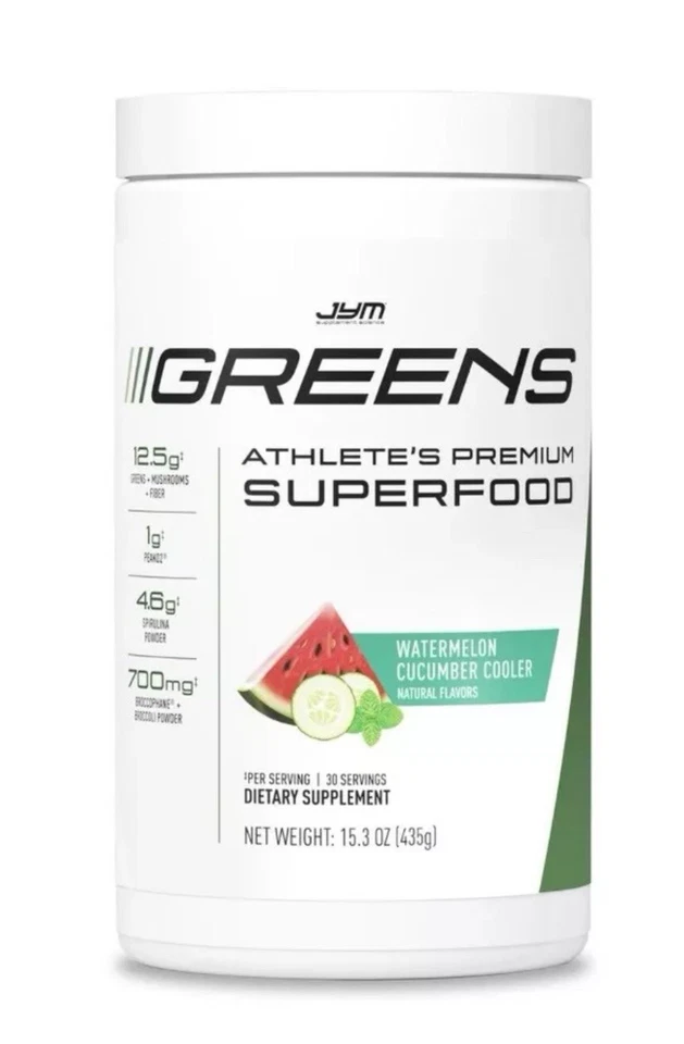 Suplemento JYM Science Greens sabor pepino melancia 30 porções EXP 4/26 - Imagem 1 de 1
