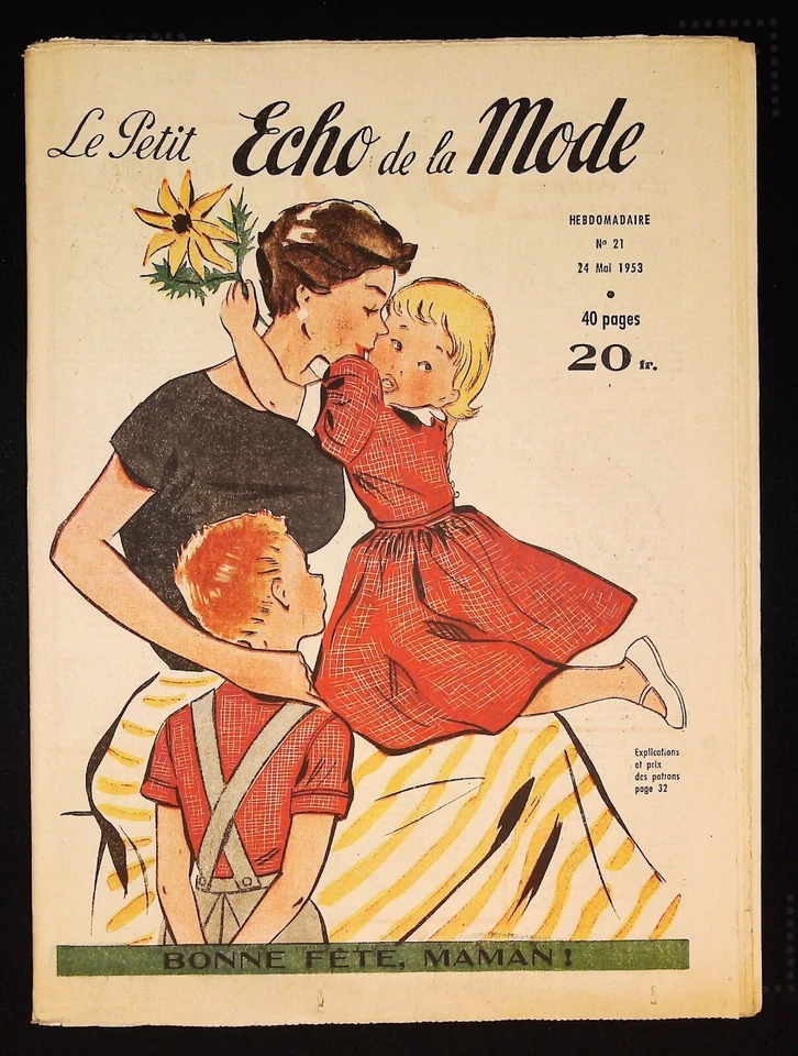 Le Petit Echo de la Mode année 1953, Ancien magazine Français N°21 - Photo 1/1