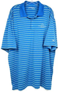 Nike Golf Dri-Fit Polo Shirt XL Short Sleeve Blue Stripes Arizona Grand Resort - Bild 1 von 5