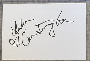 Courteney Cox Signed In Person 4x6 Index Card In Top Loader - FRIENDS, Authentic