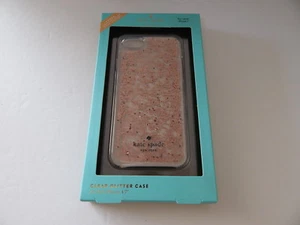 Kate Spade Clear Glitter Case For iPhone SE iPhone 8/7/6S Clear/Rose Gold New - Picture 1 of 8