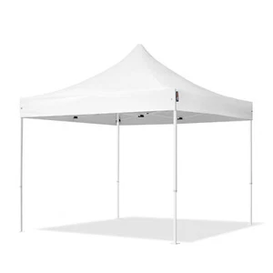 3x3 m Faltpavillon Faltzelt Pavillon Partyzelt Zelt ECONOMY Stahl 30mm, weiß - Bild 1 von 7