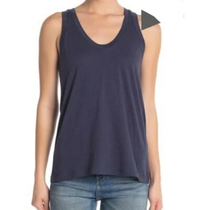 Camiseta sin mangas Susina nueva con etiquetas talla S azul marino sin mangas cuello redondo ceñido trasero - Imagen 1 de 4