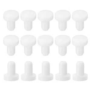 15 Stück Vollsilikon Lochstopfen für 3,8 mm/0,15 Zoll Loch, 0,24 Zoll Stopfenhöhe, Weiß - Bild 1 von 6