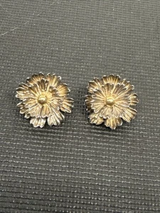 Joseph Esposito Chrysantheme Sterling Silber 925 14K ESPO Ohrclips A189 - Bild 1 von 11