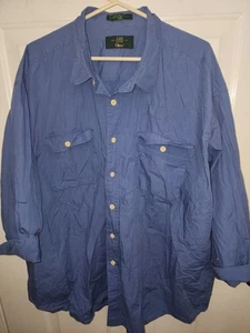 Orvis Men's XXXL Long Sleeve Fishing Shirt Blue Mesh Lined Button Front Vented - Picture 1 of 8