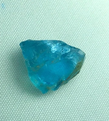 Aguamarina Santi Maria áspera alucinante de 7,10 quilates calidad faceta de @Bra Foto 1 de 4