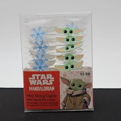 Star Wars The Mandalorian Baby Yoda Mini String Lights 20 LED Lights New - Image 1 of 2