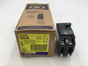 Disyuntor Square D QO250 50 Amp 2 polos 120/240V - cara amarilla - Imagen 1 de 8