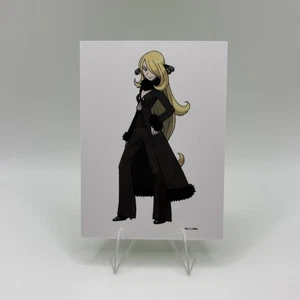 Pokemon Polaroid Trainer Cynthia Sketch Art Card - Picture 1 of 2
