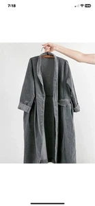 Frederic Longline Velvet Coat Dark Grey One Size - Picture 1 of 3