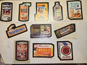 11 Vintage 1973 Topps T.C.G. Wacky Packages Trading Sticker Cards,Tan Back - Picture 1 of 6