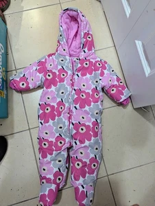 Marimekko Allikki Baby Girls Winter Snowsuit Floral Finnish 9M/74 - Picture 1 of 5