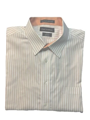 Paul Fredrick Men’s Shirt 17-34 XL Tailored Fit No-Iron Two Ply Cotton - Image 1 of 4