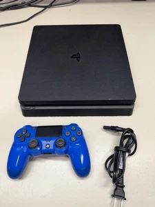 CONSOLA SONY PLAYSTATION 4 SLIM PS4 500GB CON MANDO + CABLES/JUEGO - Imagen 1 de 9