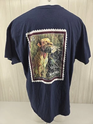 Camiseta Heybo Outdoors Azul Marino Perro Pato Sello Gráfico Manga Corta Para Hombres 2XL Foto 1 de 4