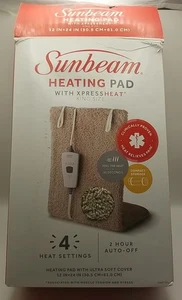 SUNBEAM - XpressHeat Heizkissen - King Size - hellbraun 12x24" ultraweicher Bezug - Bild 1 von 12