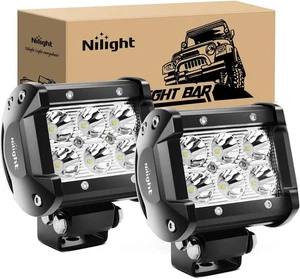Nilight Led Pods 2Pcs 18W 1260LM Flood Led Off Road Lights Super Bright Drivi... - Foto 1 di 7