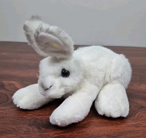 Vintage Soundprints Snowshoe Hare White Gray 8" Plush Bunny Rabbit 1990 - Picture 1 of 11