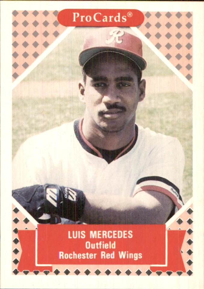 Luis Mercedes 1991-92 ProCards Tomorrow's Heroes #2 RC Rochester Red Wings - Image 1 of 2
