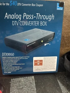 Digital Stream DTX9950 Analog Pass-Through DTV Converter Box TV New - Picture 1 of 3