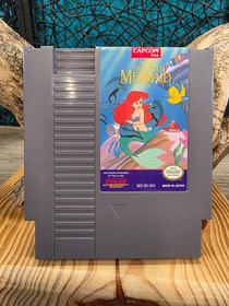 THE LITTLE MERMAID WALT DISNEY'S  1985 Nintendo NES Cartridge TESTED WORKING