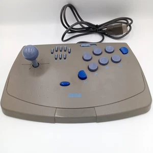 Sega Saturn Arcade Stick Joystick Authentic Japanese Gray Tested Working - Picture 1 of 6