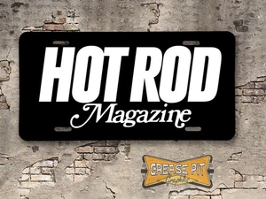 Hot Rod Magazine Novelty License Plate - Choose Color - Picture 1 of 4