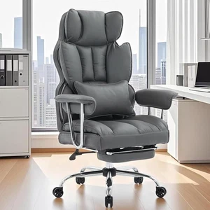 Desk Office Chair 400LBS,Big and Tall PU Leather Computer Chair,Executive Office - Picture 1 of 10