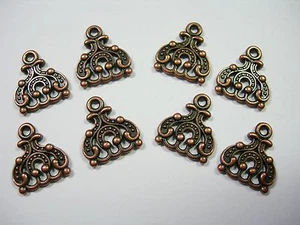 Enchapado en cobre 3 orificios / 3 gotas de hebra - conectores - colgantes 15 mm - 8 - Imagen 1 de 2