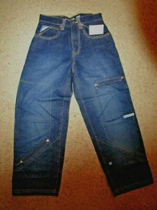 Youth PEPE JEANS LONDON Cargo Jean NEW Dark Blue 8 Pocket Orange Stitching Sz. 6 - Picture 1 of 7